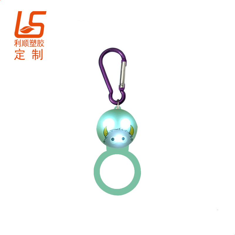 定制硅胶登山水瓶扣 LED夜间安全灯挂扣发光水瓶扣 (4)