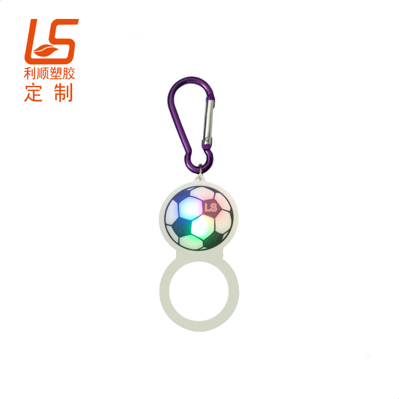 定制硅胶登山水瓶扣 LED夜间安全灯挂扣发光水瓶扣 (1)