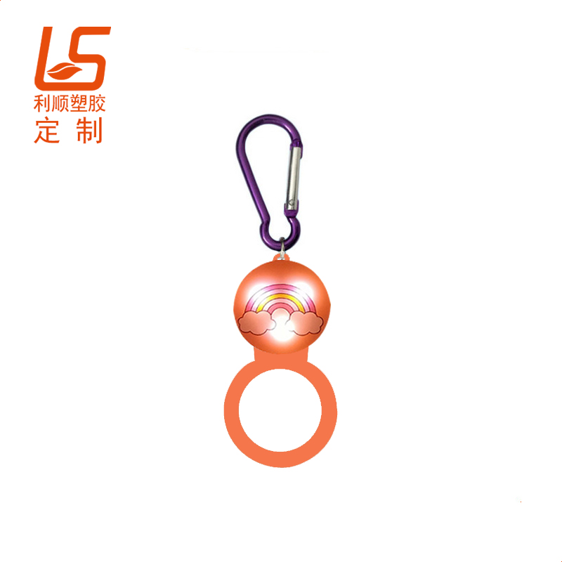 定制硅胶登山水瓶扣 LED夜间安全灯挂扣