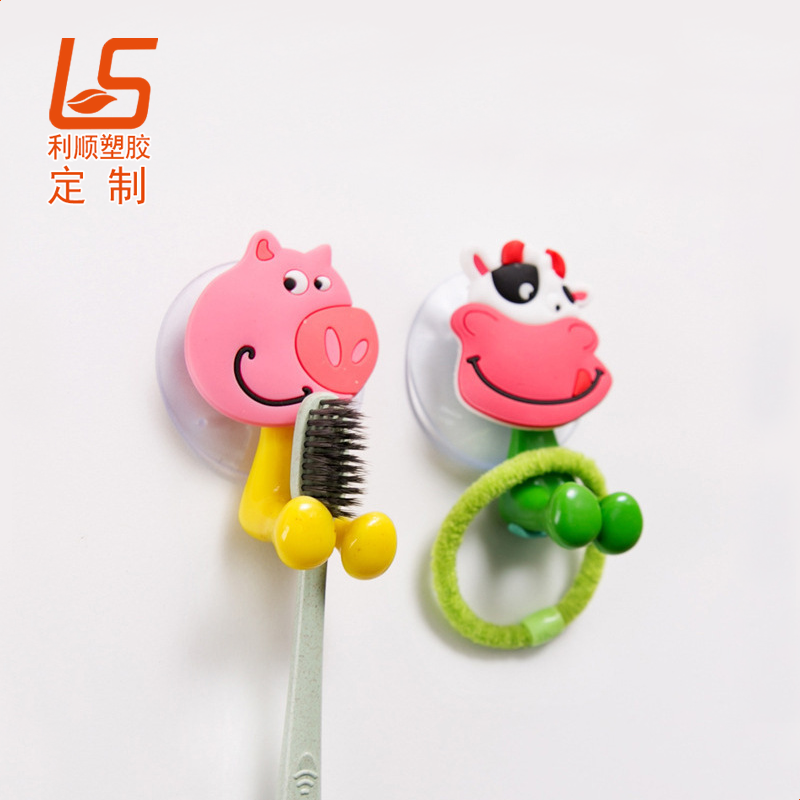 定制PVC公仔牙刷挂钩/牙刷架