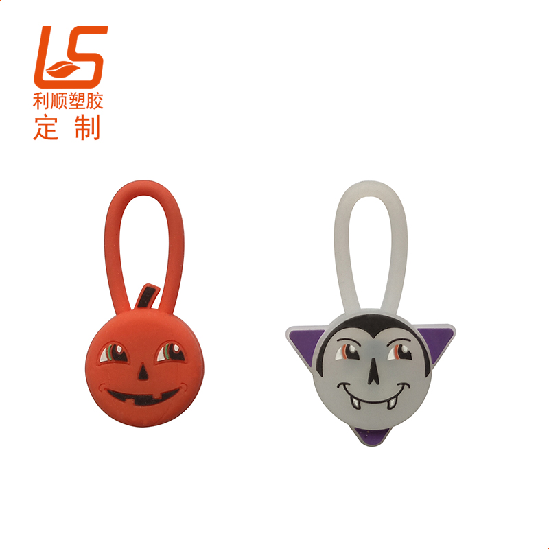 硅胶宠物项圈吊坠 夜间安全警示LED灯吊坠