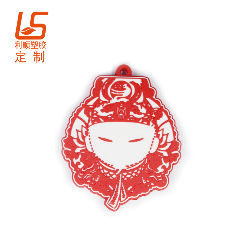 pvc软胶剪纸钥匙扣_卡通滴胶钥匙扣