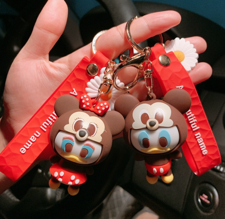 卡通公仔硅胶钥匙扣