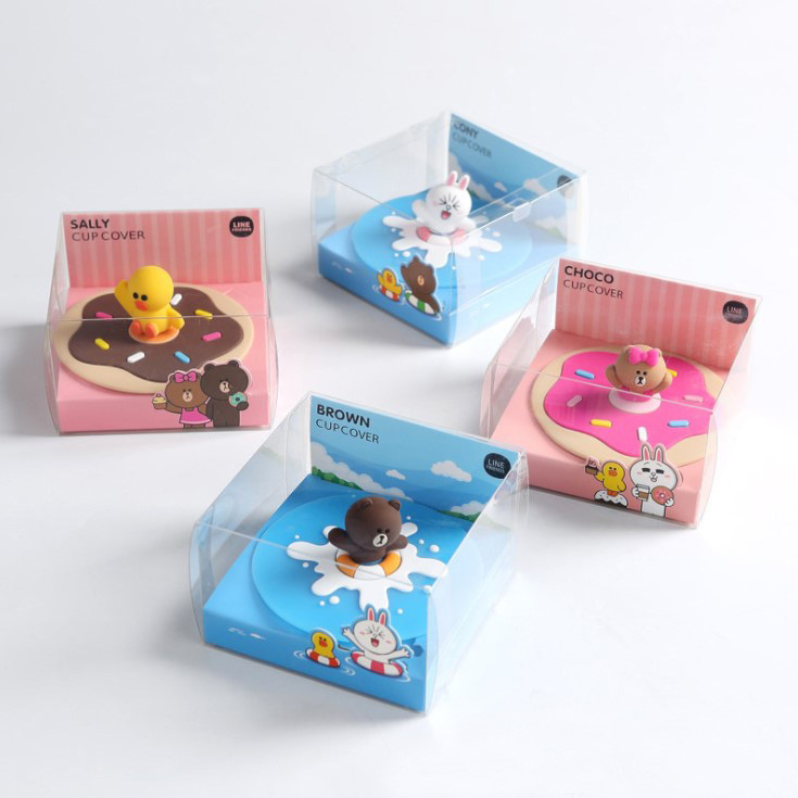 卡通立体公仔硅胶杯盖硅胶立体公仔杯盖